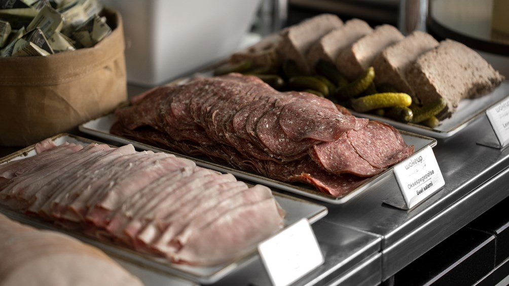 Pålægsudvalg i morgenmadsbuffeten på Wakeup Copenhagen